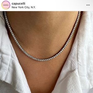 Tennis Necklace 4.71 ctw Round in 14k White Gold - 16inches